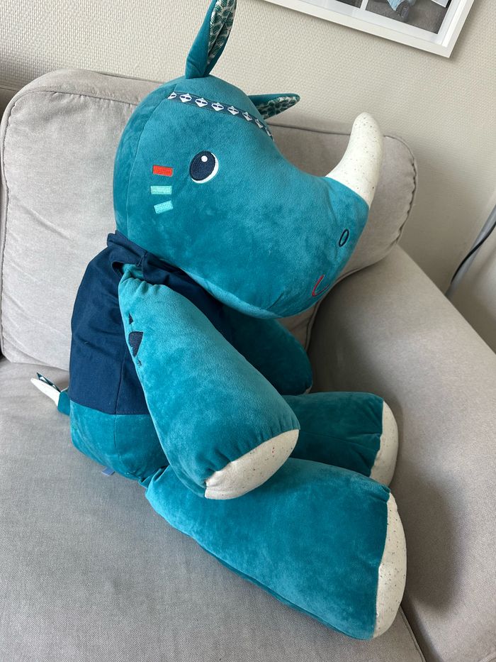 Grande peluche marius le rhinocéros