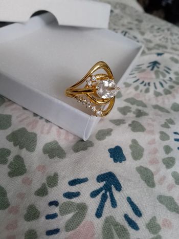 Bague bohème vintage avec zircons