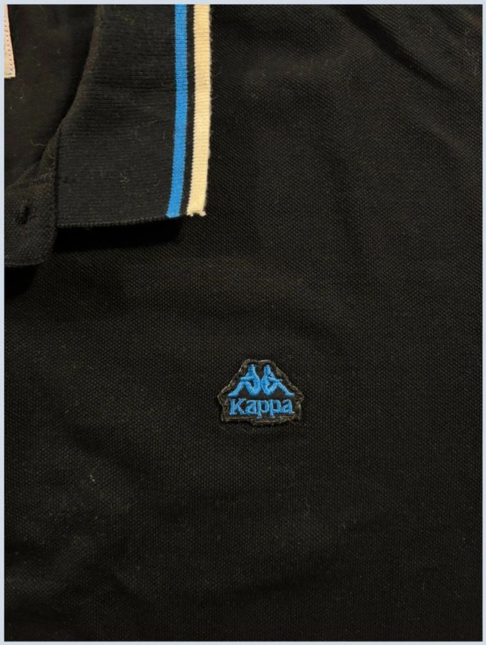 Polo Kappa Vintage noir logo brodé taille XL - photo numéro 3