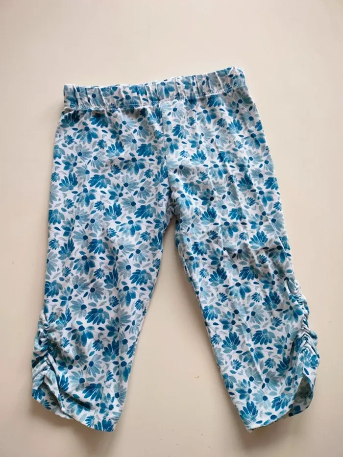 (e) legging fleurs bleues Tissaia 3ans - photo numéro 5