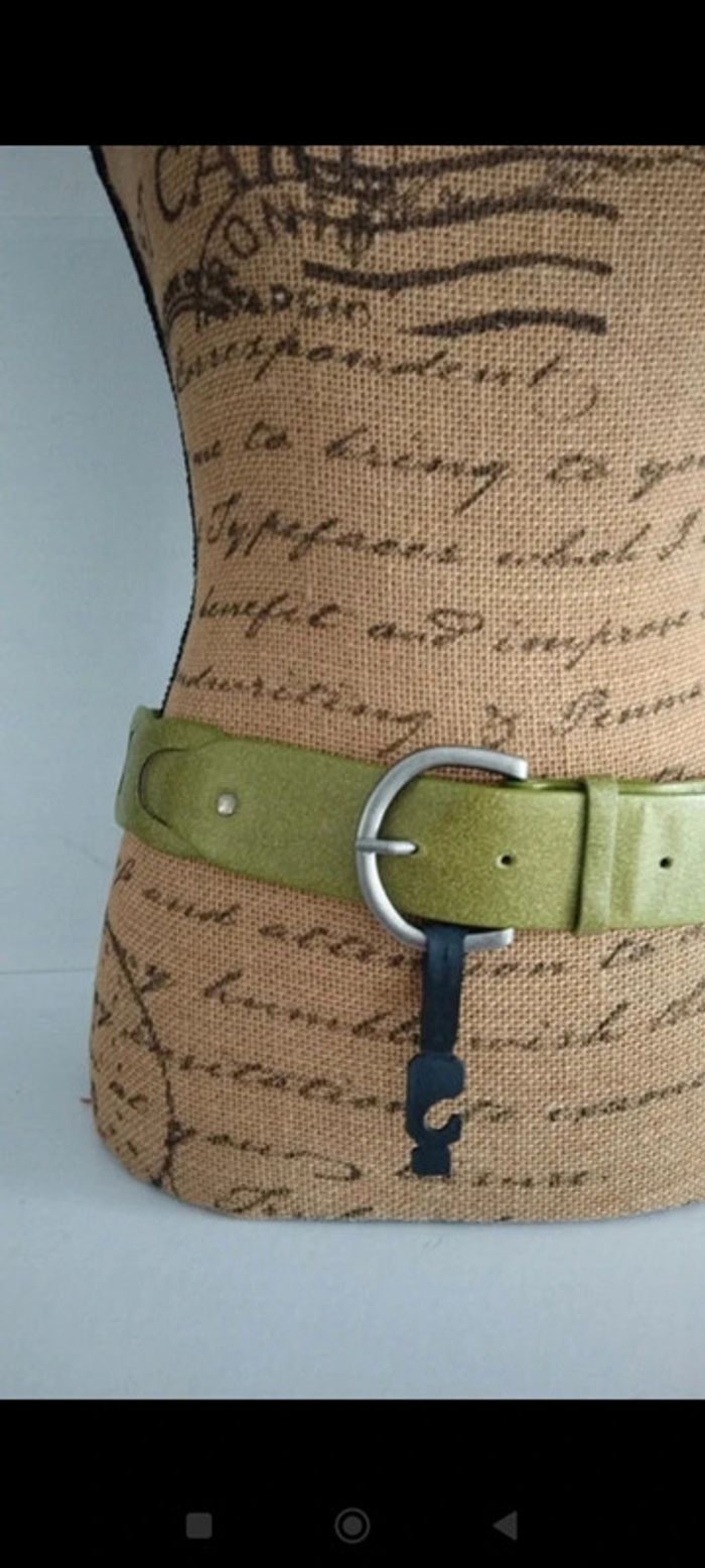Ceinture verte croisée 90 cm femme - photo numéro 2