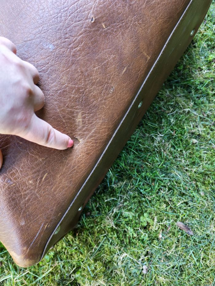 Sac de voyage marron ancien - photo numéro 7