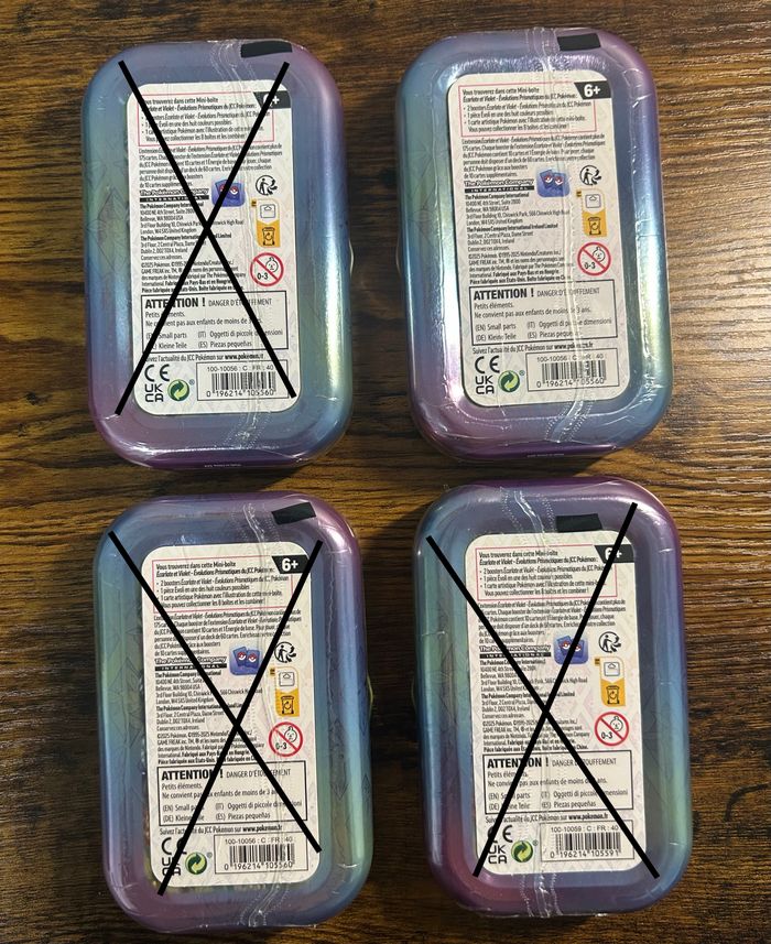 lot de 4 mini tin ev8.5 Évolutions Prismatiques - photo numéro 4