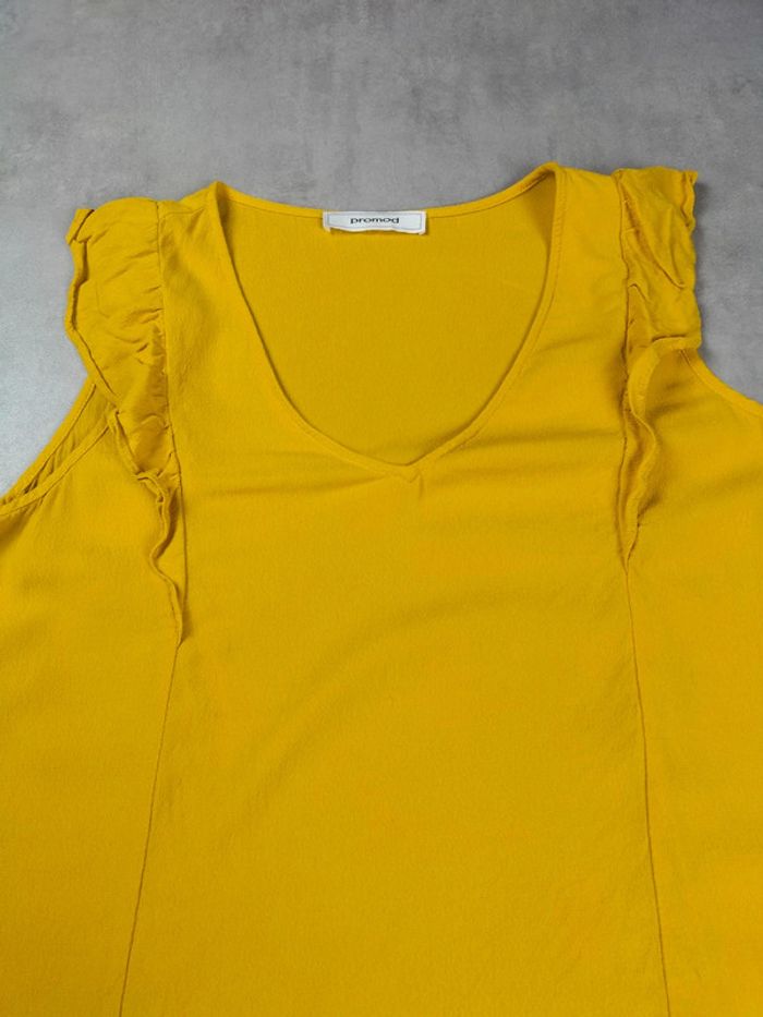 Top sans manches Promod jaune moutarde – Taille 42 - photo numéro 2