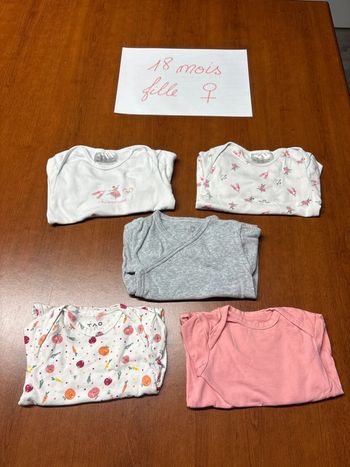 Lot de 5 bodies manches longues