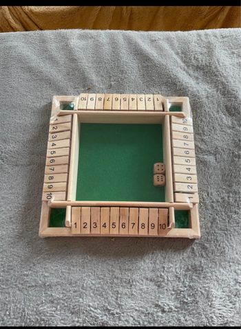 Jeu Shut the Box en bois – Vert – Neuf