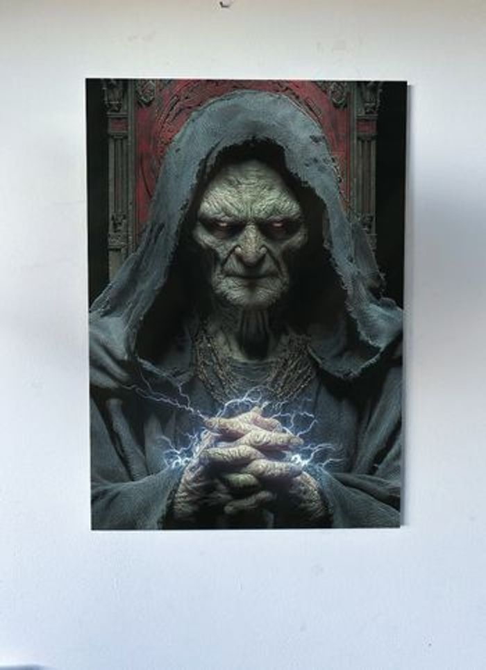 Poster métallique 30cm x 42cm Starwars Porte + aimant mural fourni.