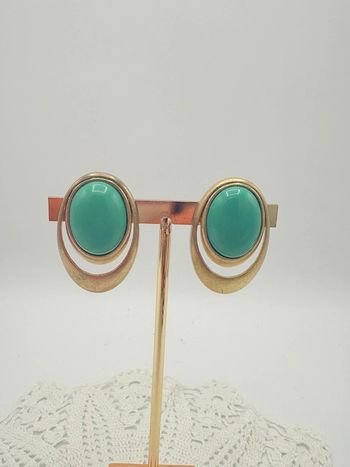 Boucles d’oreilles à clip ovales vintage