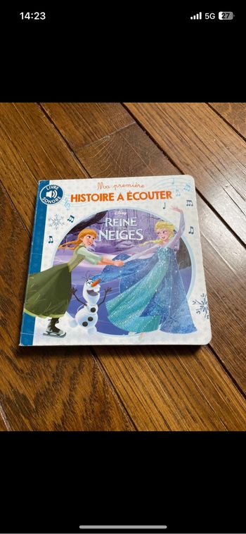 Livre sonore reine des neiges
