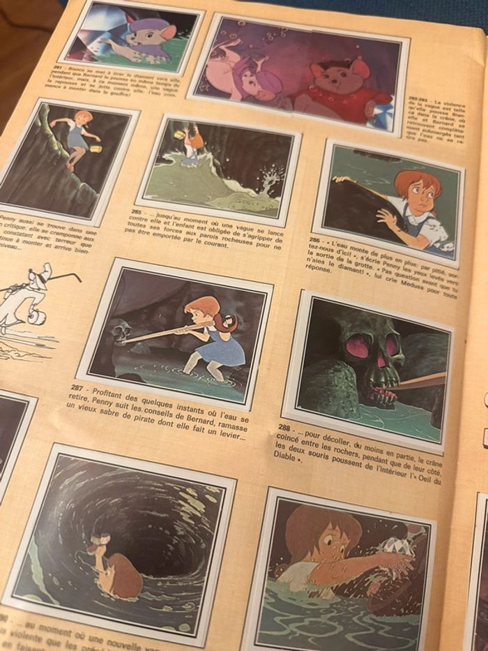 1977 Album ancien Panini complet Disney Bernard et Bianca souris autocollants stickers - photo numéro 9