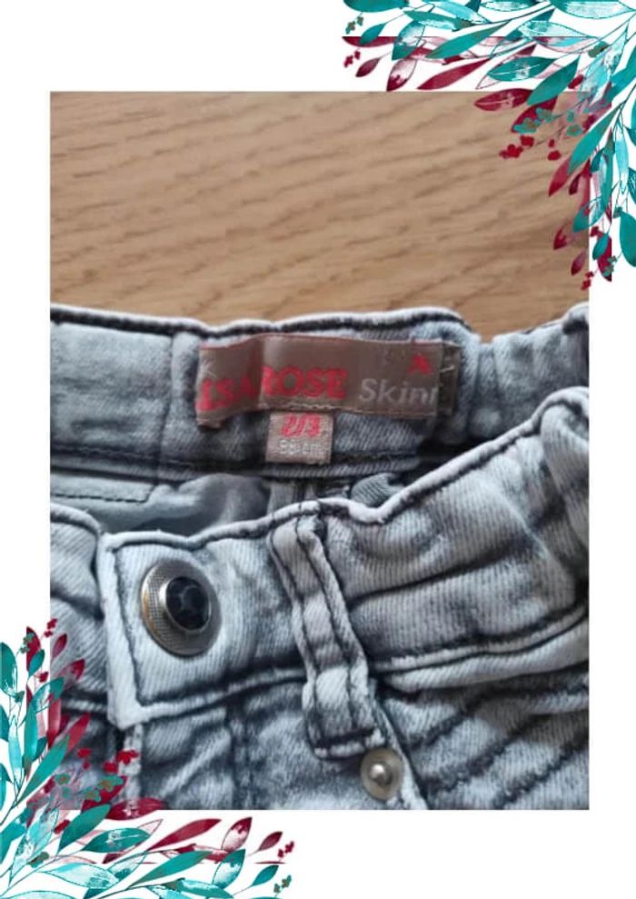 Pantalon gris clair fille jean - photo numéro 2