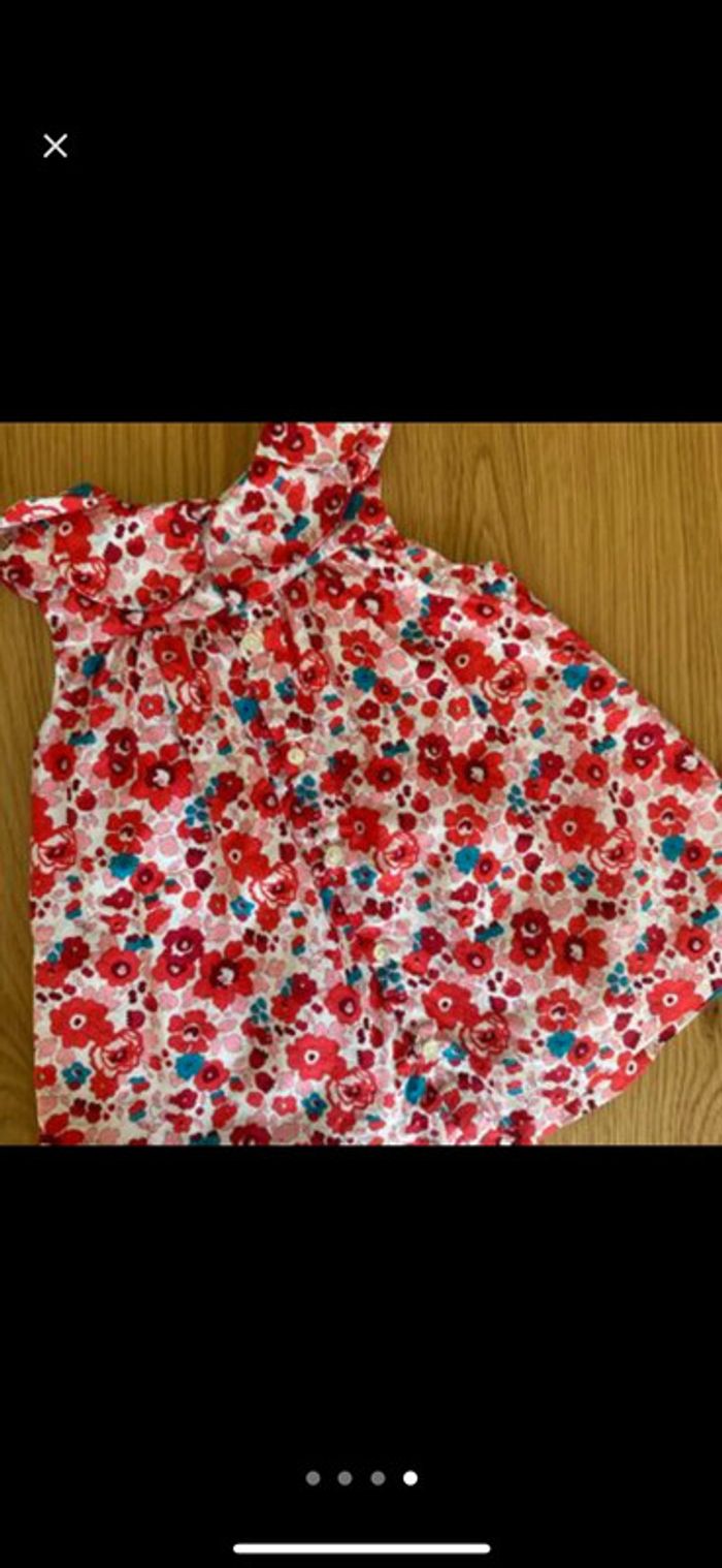 Magnifique robe liberty betsy cerise Jacadi - photo numéro 4