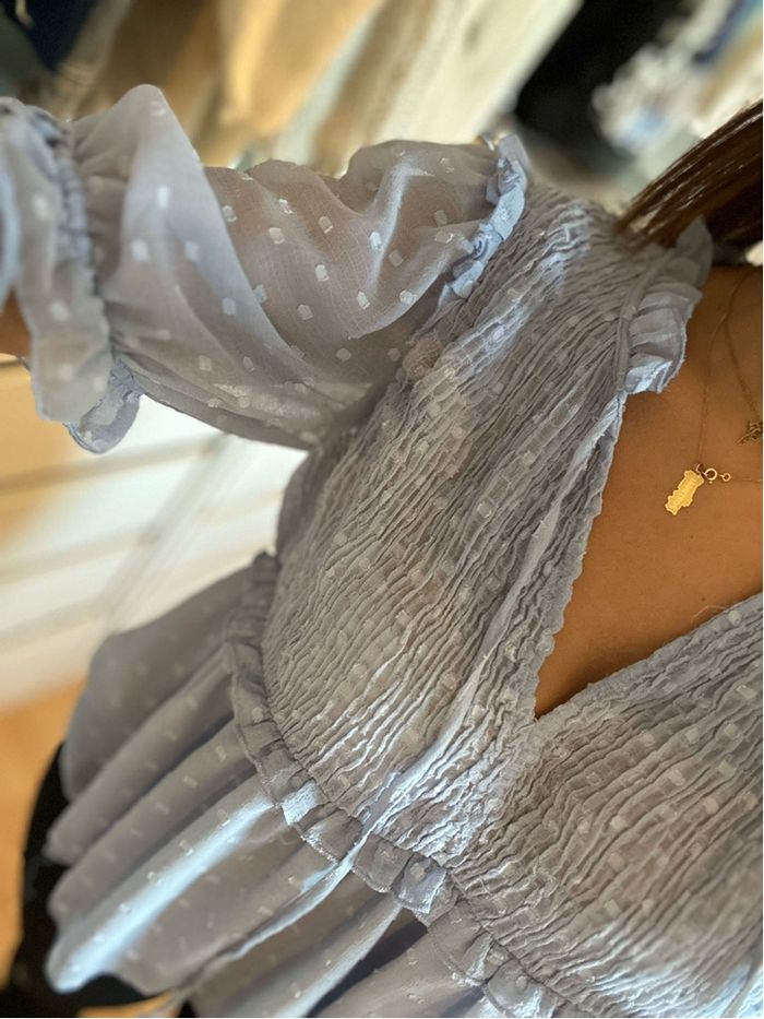 Blouse Zara bleu taille 36 - photo numéro 3