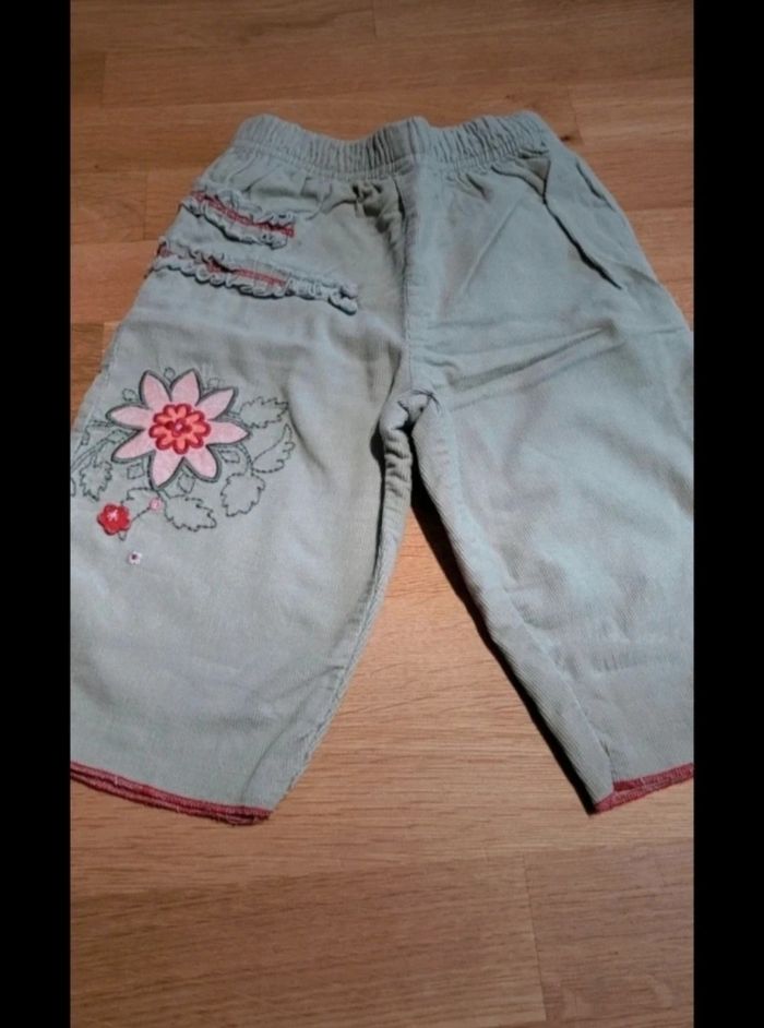 Pantalon velour et teeshirt manches longues