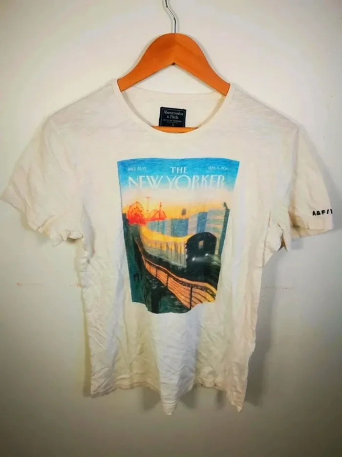 C34 t-shirt crème Abercrombie S