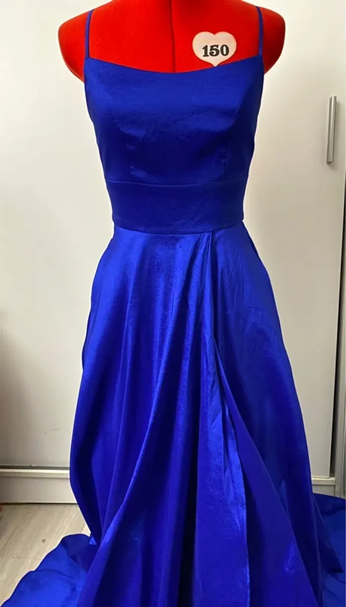 Robe de soirée bleu roi dos nu Eva Brazzi - photo numéro 2