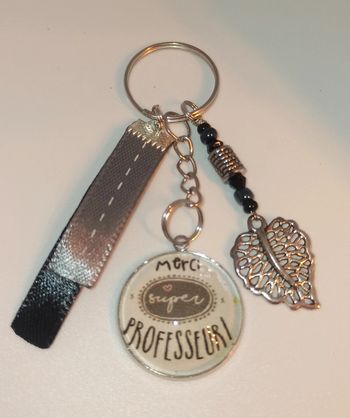Cadeau professeur, porte clé message " Merci super professeur "