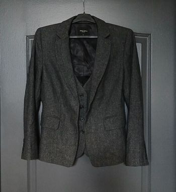 Veste / Blazer gilet intégré laine gris foncé 40/L - G2000 woman