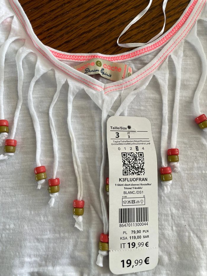 Teeshirt blanc fantaisie - photo numéro 2