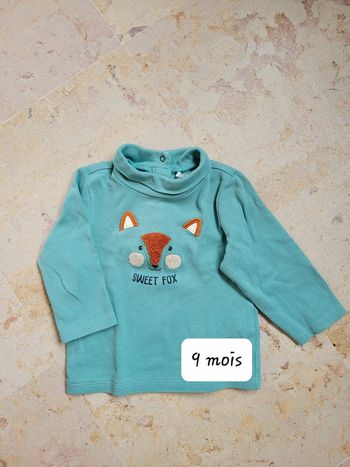 Tee shirt manches longues (9 mois)