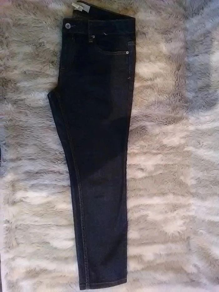 Pantacourt ou jean court femme en jean bleu foncé T40 - Jsfn denim - photo numéro 4