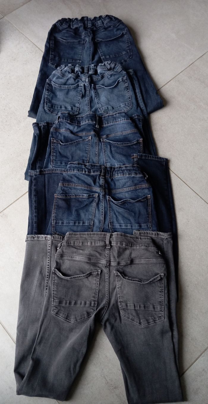 Lot 5 jeans super skinny garçon XS 14 ans - photo numéro 3