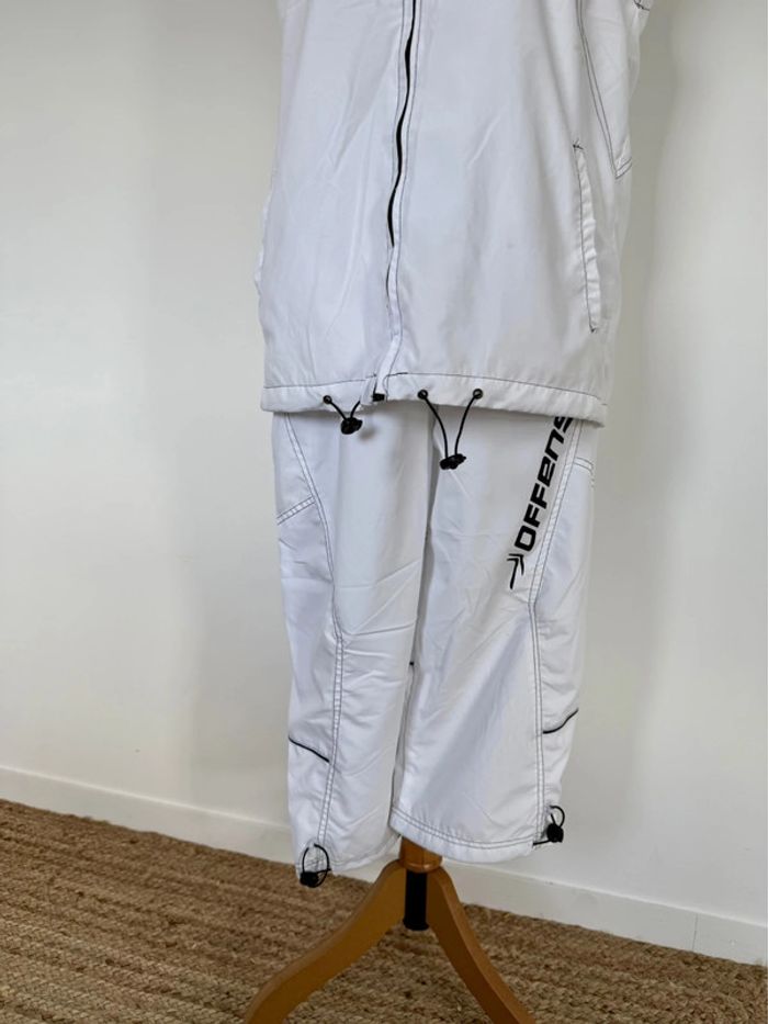 Ensemble jogging survêtement blanc homme man hombre pantalon bermuda - photo numéro 4