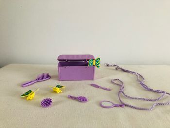 Accessoires équitation barbie malle violette