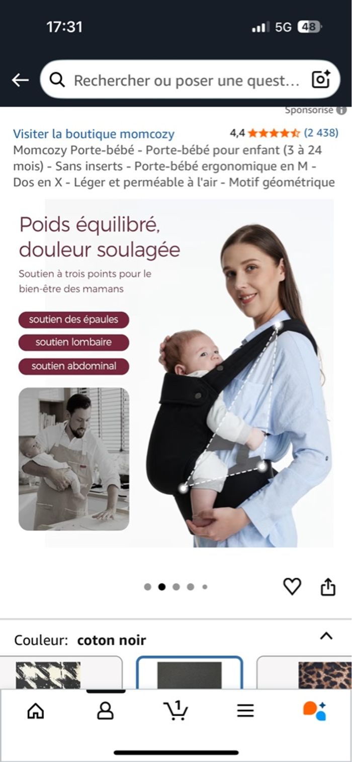 Porte-bébé - photo numéro 2