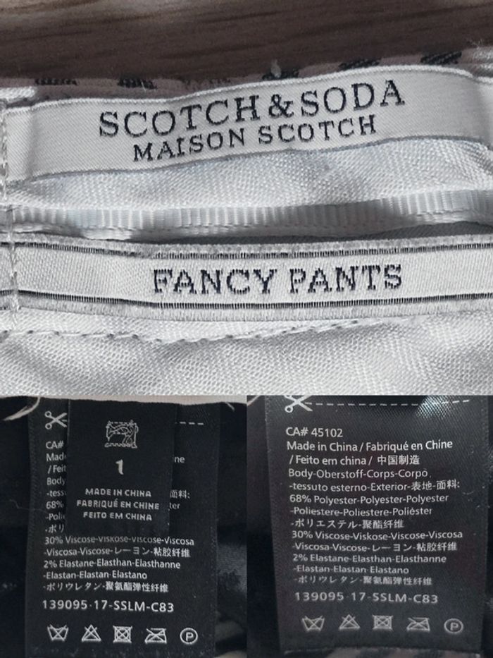 Pantalon carotte rayé blanc gris / Scotch & Soda - 36/S à 38/M - photo numéro 13