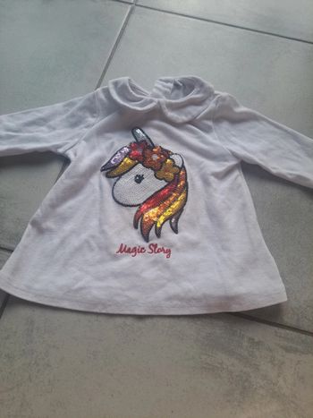 T shirt manche longue licorne 6 mois