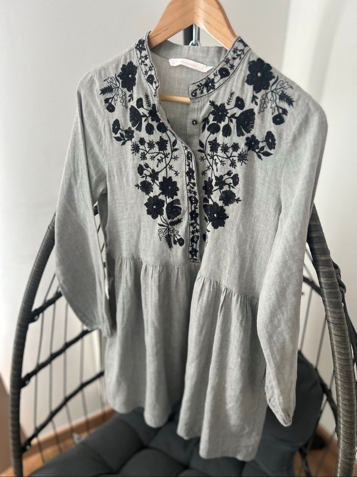 Robe grise Zara manches longues - photo numéro 4