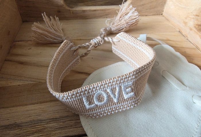 Bracelet Tissu ' Love - photo numéro 2