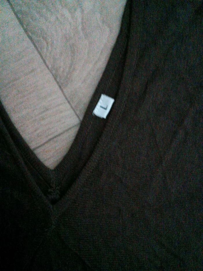 Pull très fin marron - photo numéro 2