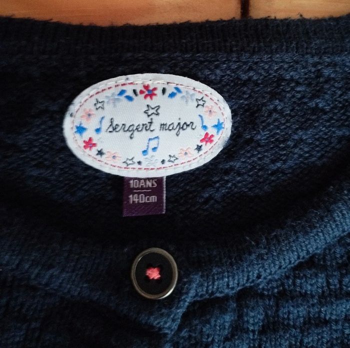 Magnifique gilet bleu marine détails liberty - photo numéro 4