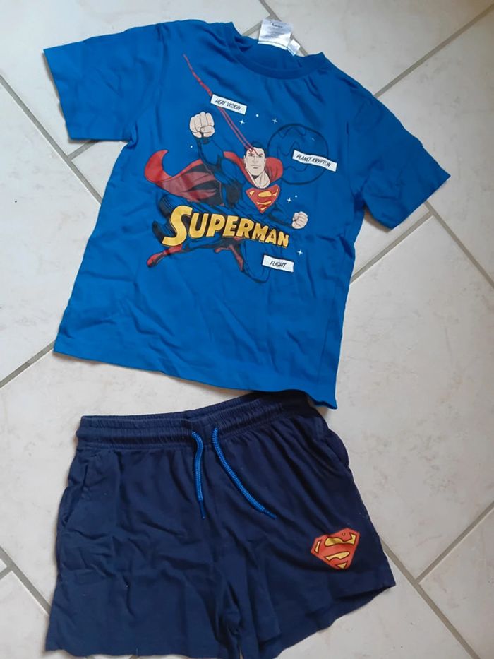🌹ensemble ete garçon 8 ans superman 🌹