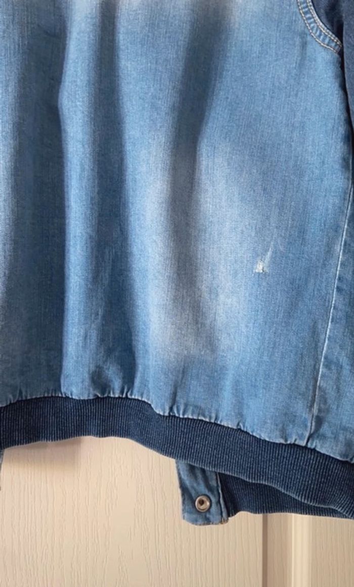 Veste en jean effet usé taille S - photo numéro 3