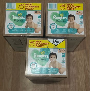 Lot de 3 paquets Pampers Harmonie Taille 3 – Neufs