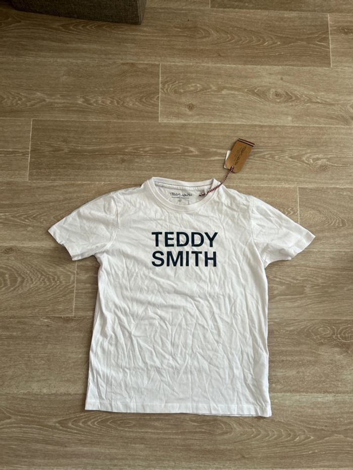 T-shirt blanc logo navy Teddy Smith 12ans