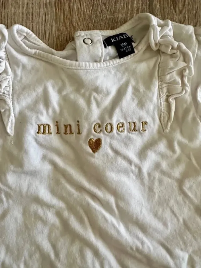T-shirt débardeur mini cœur 18 mois - photo numéro 3