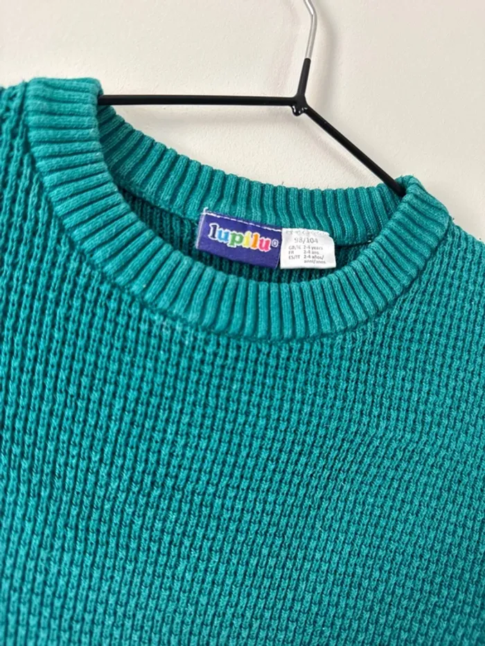 👕 pull - lupilu- 2 -4 ans - vert - bon état 100% coton - photo numéro 2