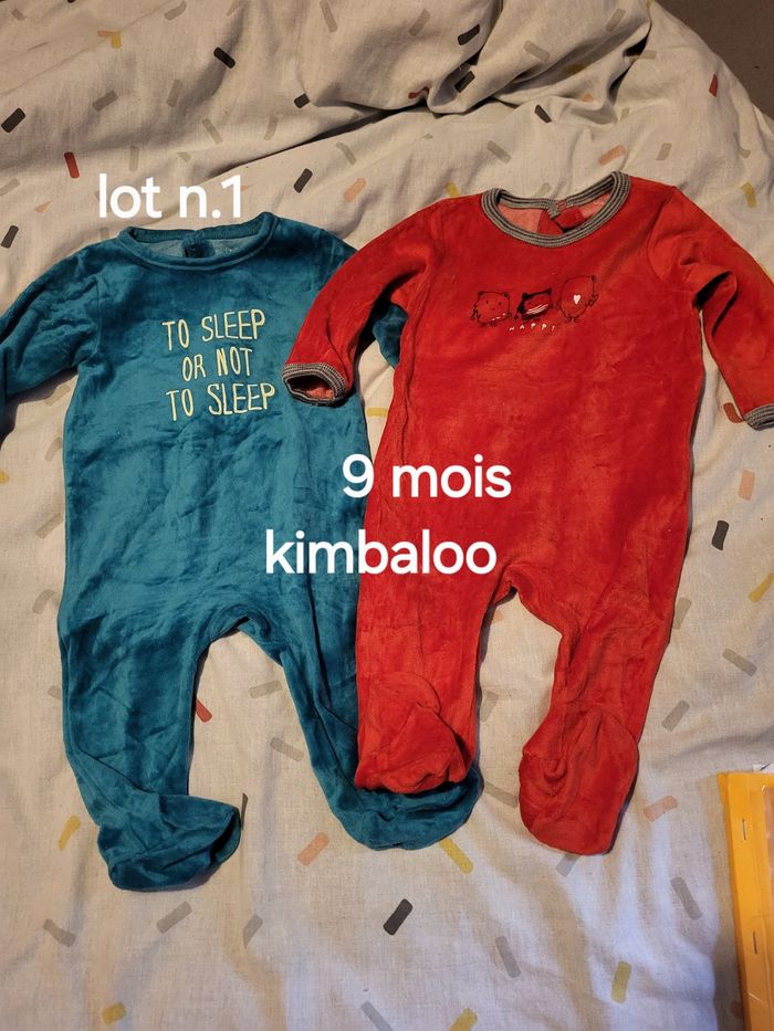 Lot babygros blouson garçon 9 mois - photo numéro 2