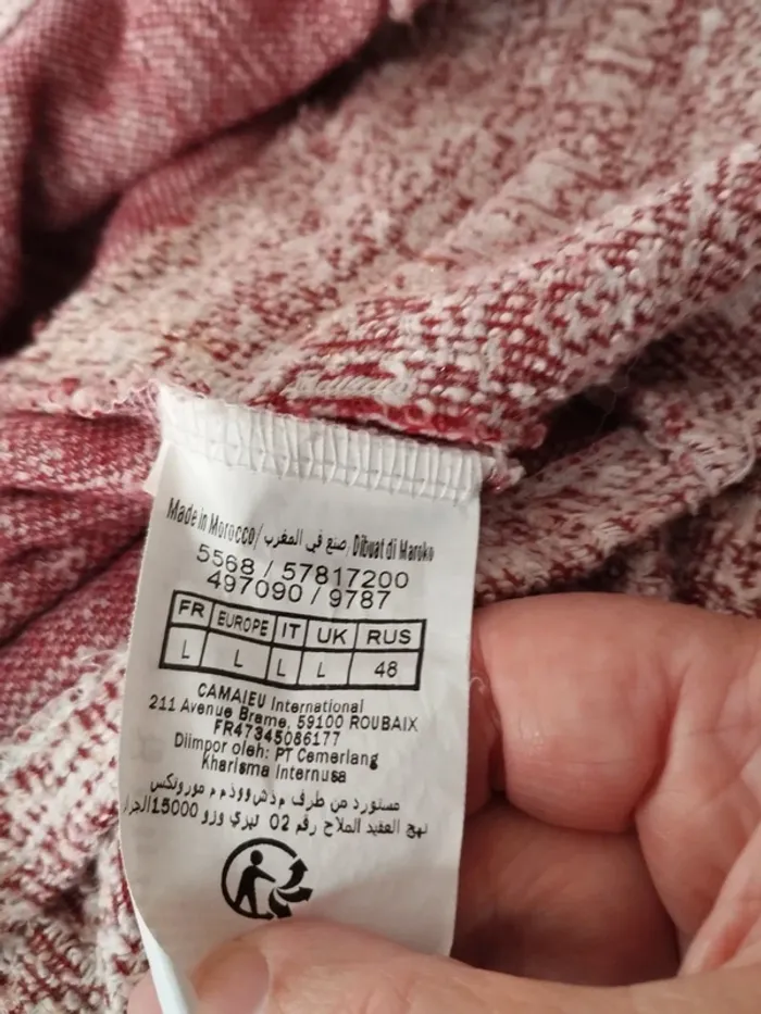 Veste camaïeu taille 46 rose et blanc - photo numéro 5