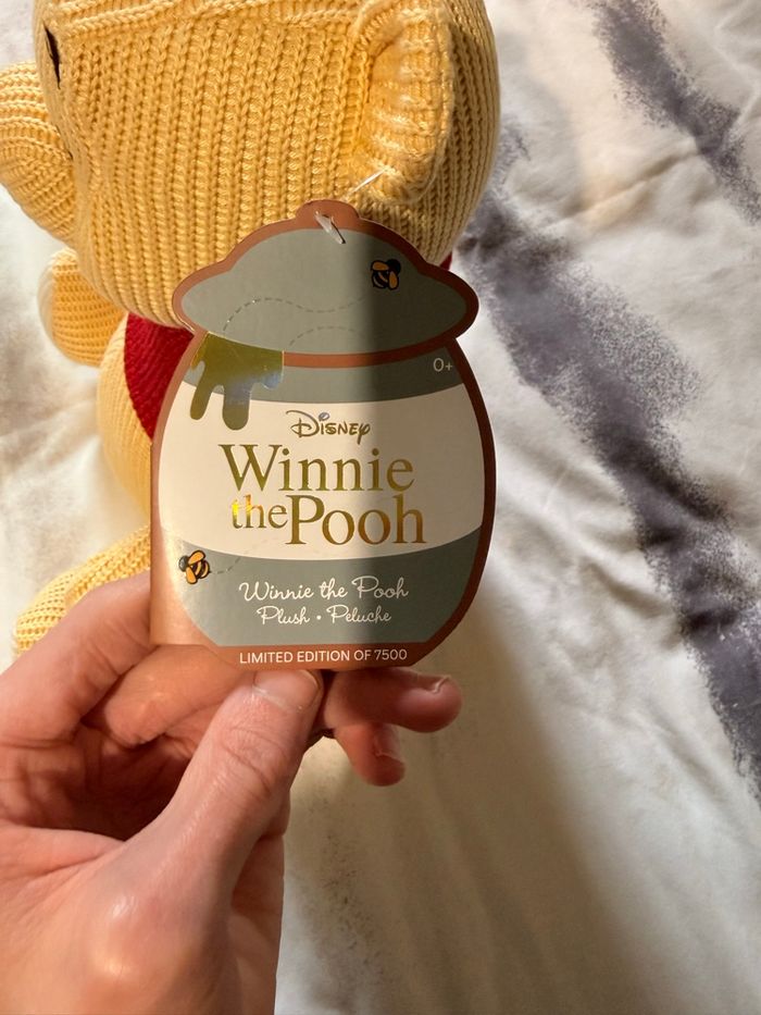 Peluche Winnie l’Ourson tricot - Édition limitée 7500 ex - 60 ans + clé Disney - photo numéro 6
