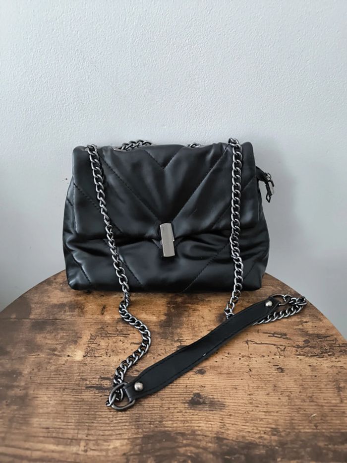 Sac à bandoulière matelassé noir