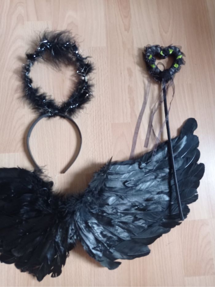 Déguisement aille+ jupette noir 3-6ans - photo numéro 2