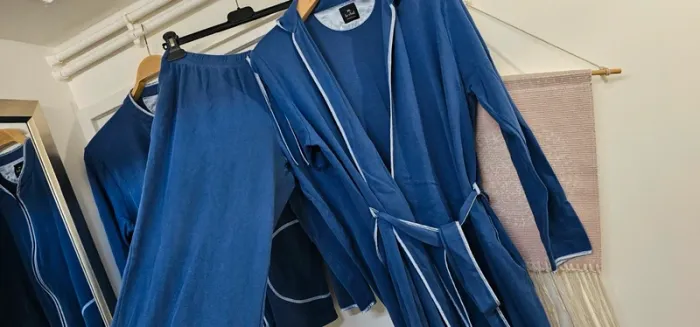 Ensemble 3 pièces Pyjama et Peignoir Coton Le Chat Taille 46 - photo numéro 2