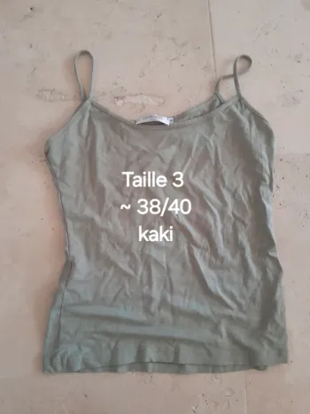 Débardeur femme kaki