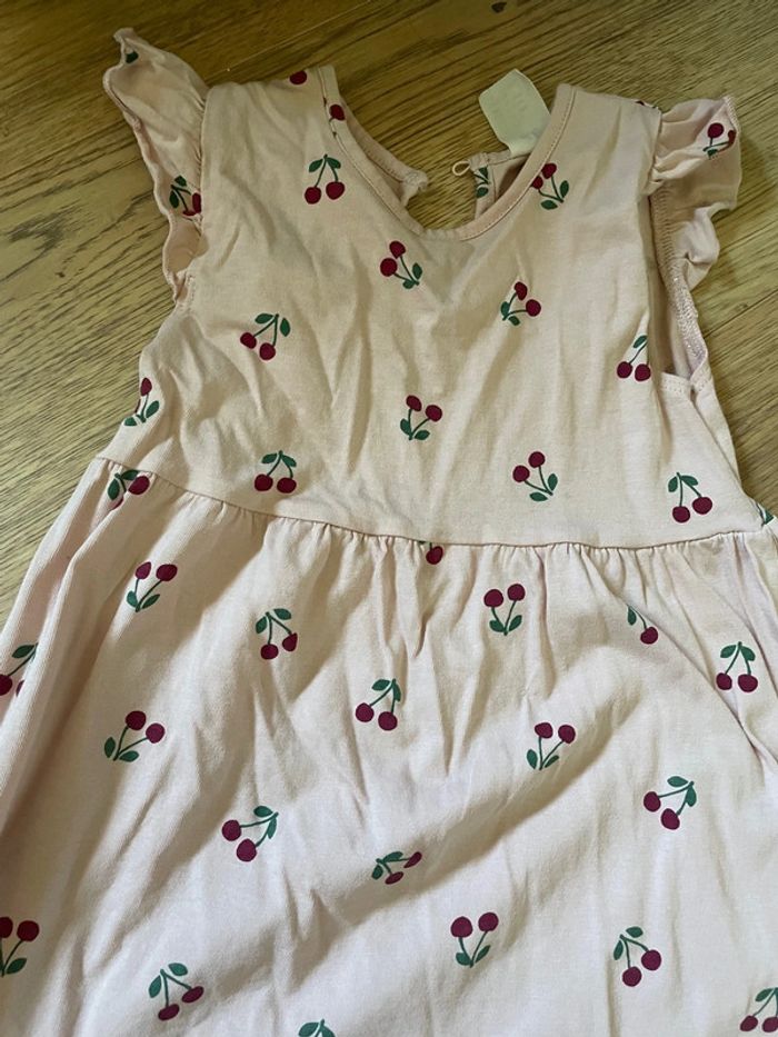 Robe rose pale motif cerise 12-18 mois h&m - photo numéro 2