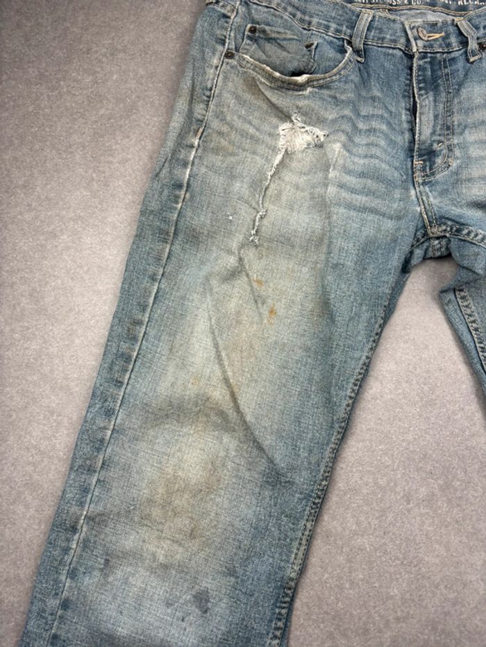 Jean pantalon coupe droite 561 noir bleu W32 L30 - photo numéro 8